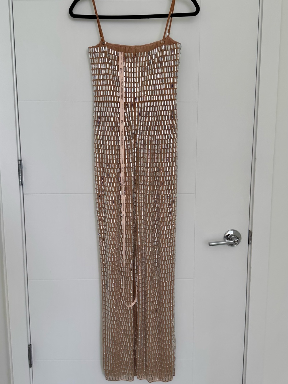 New Oh Polly Amaya Embellished Maxi Dress – Almond, UK 8 - Picture 2 of 7